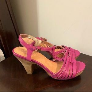 Seychelles leather platform sandals 7 1/2 Like New worn once